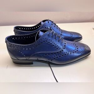 NWT Roberto Cavalli Blue Oxford Shoes with Broguing